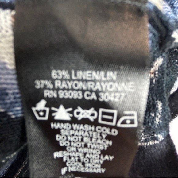 Nic + Zoe Linen Blend Ombre Long Sleeve Boat Neck Top Medium Blue - Picture 13 of 15